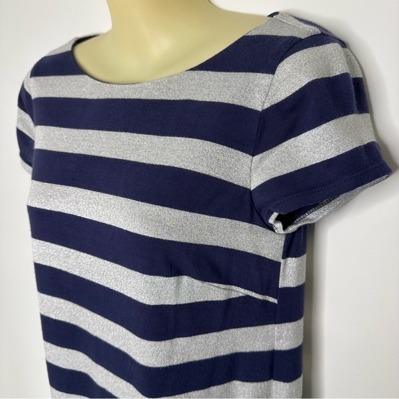 Laundry by Shelli Segal Navy and Sumver Striped Dress size 4 - Picture 4 of 7